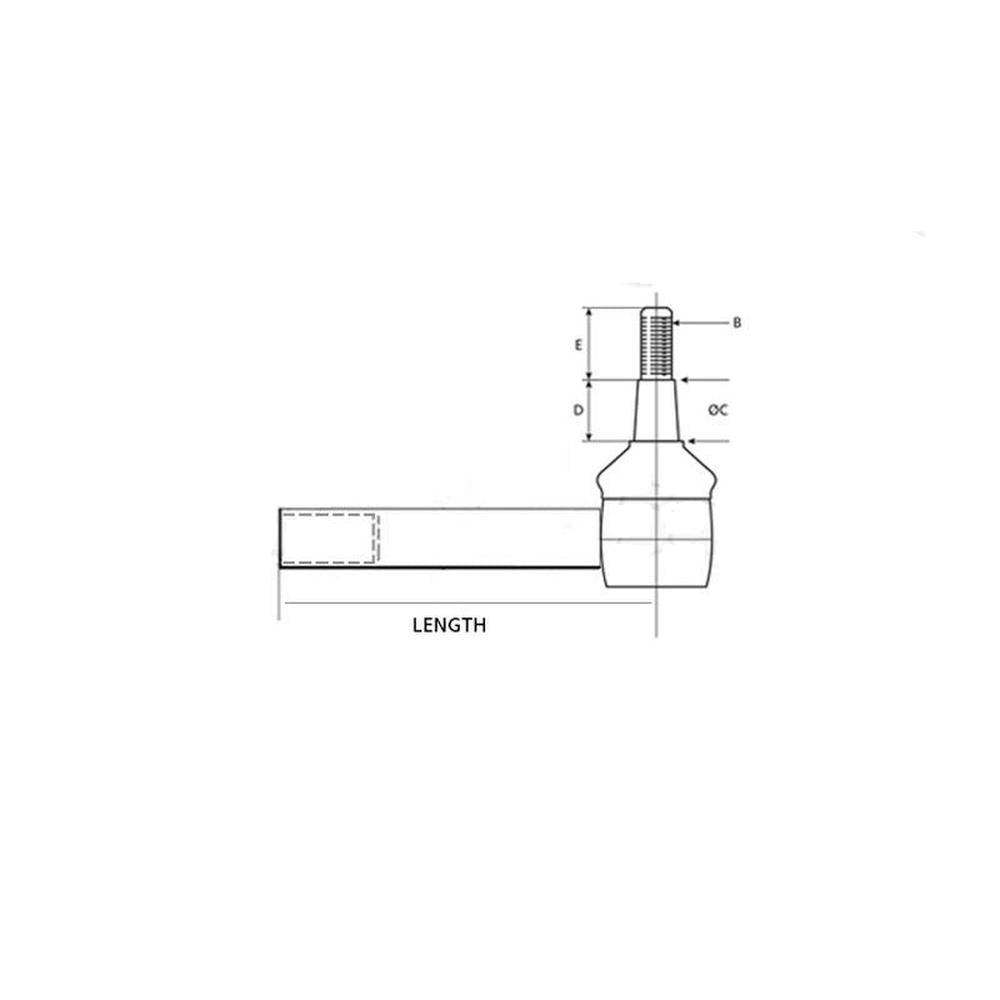 S.70600 Tie Rod End, Female Thread Fits Valmet & Valtra