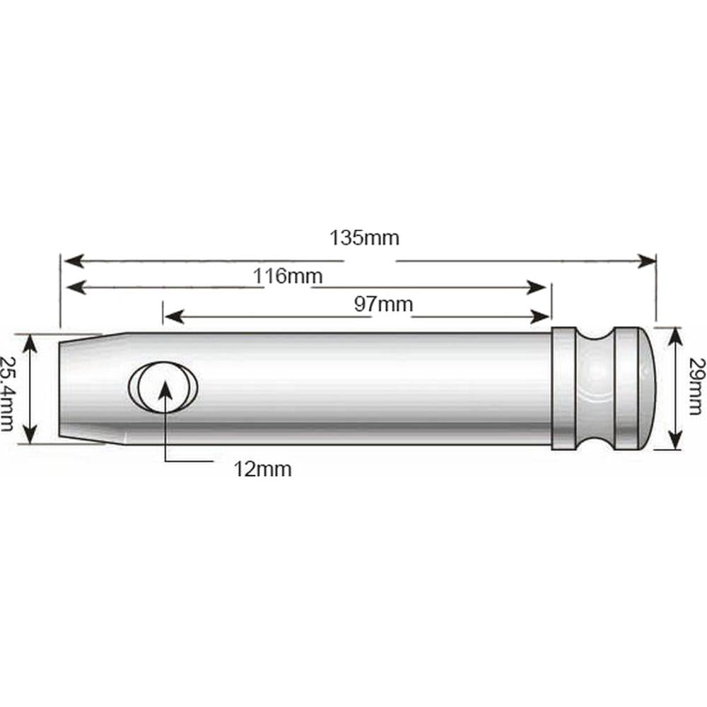 S.76 Top Link Pin - Standard (Fits CAT. 2), ( ) Fits Case IH