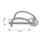 S.8605 Stabalizer Pin, Pin Ø16mm x 62mm ( ) Fits Universal Tractors