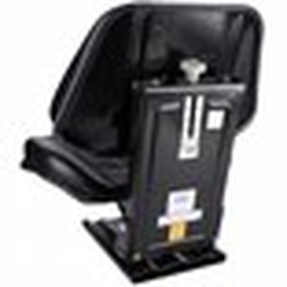 S8301276 Low Back Seat, Black Vinyl w/Mechanical Suspension Fits Massey Ferguson