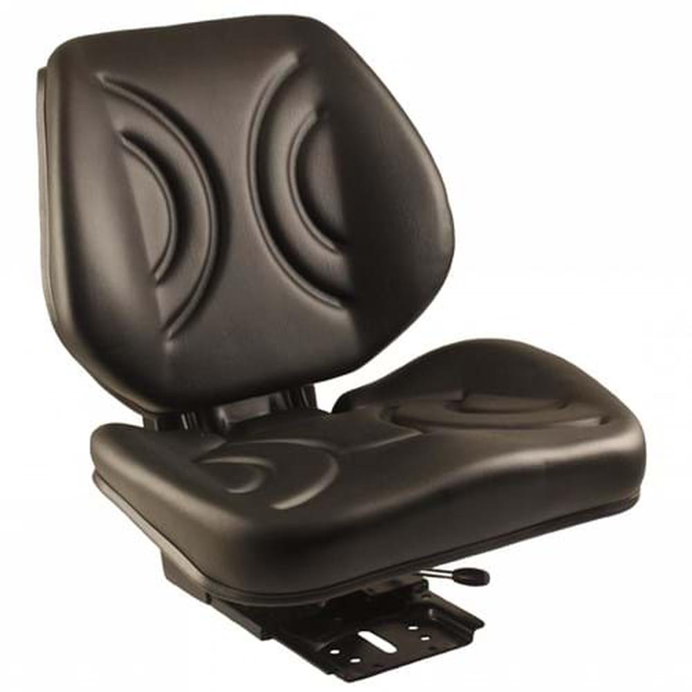 S8302165 Low Back Seat, Black Vinyl w/ Mechanical Suspension - Fits Belarus