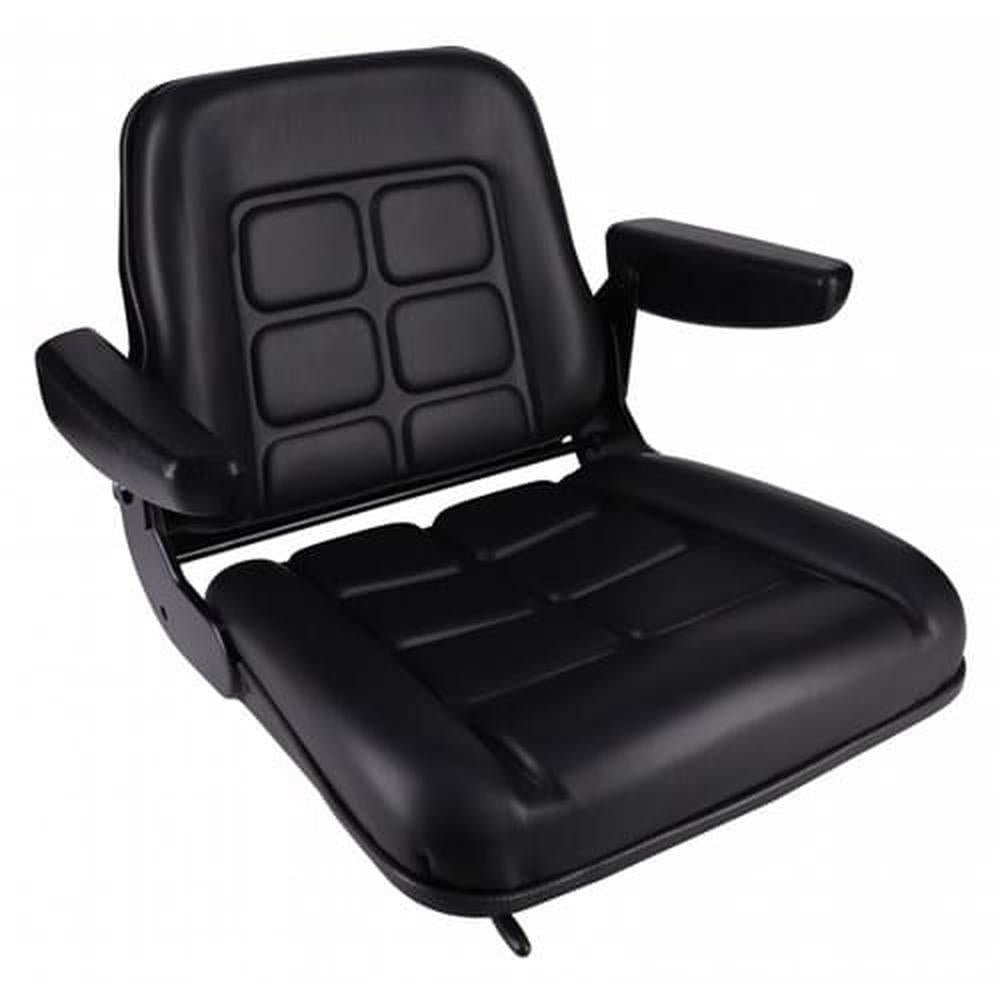 S830801 Low Back Seat, Black Vinyl Fits Allis Chalmers