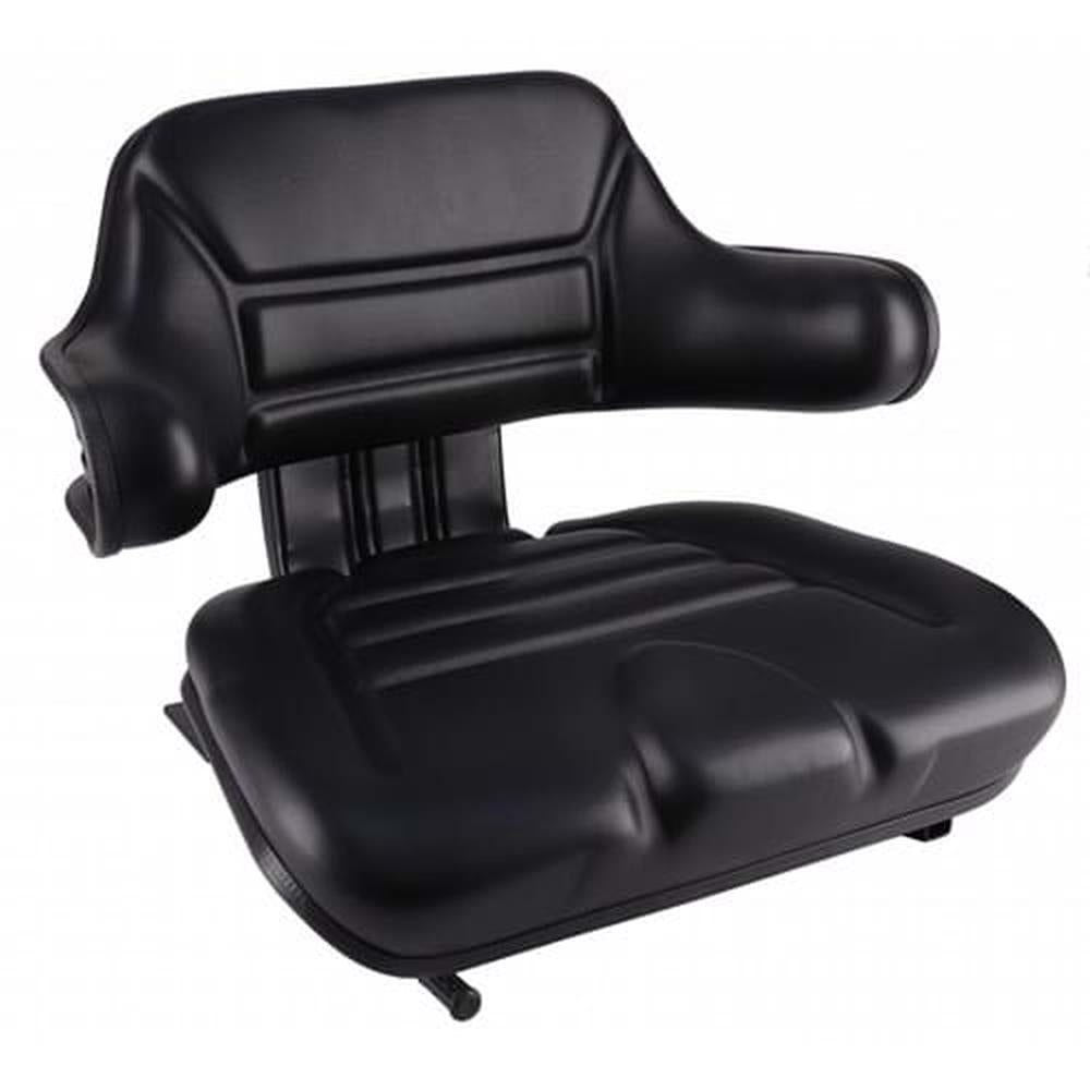 S830804 Wrap-Around Seat, Black Vinyl Fits Massey Ferguson