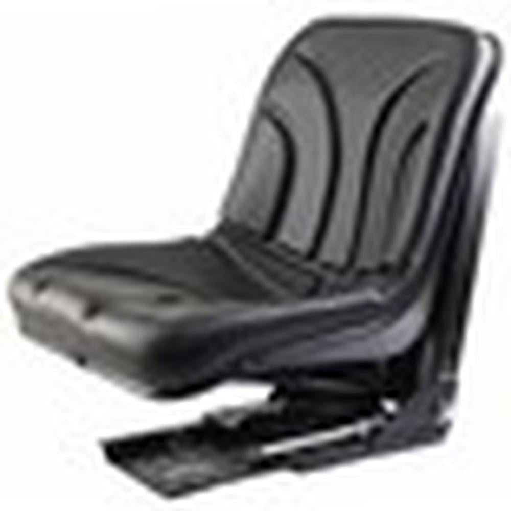 S830807 Bucket Seat, Black Vinyl w/ Mechanical Suspension Fits John Deere