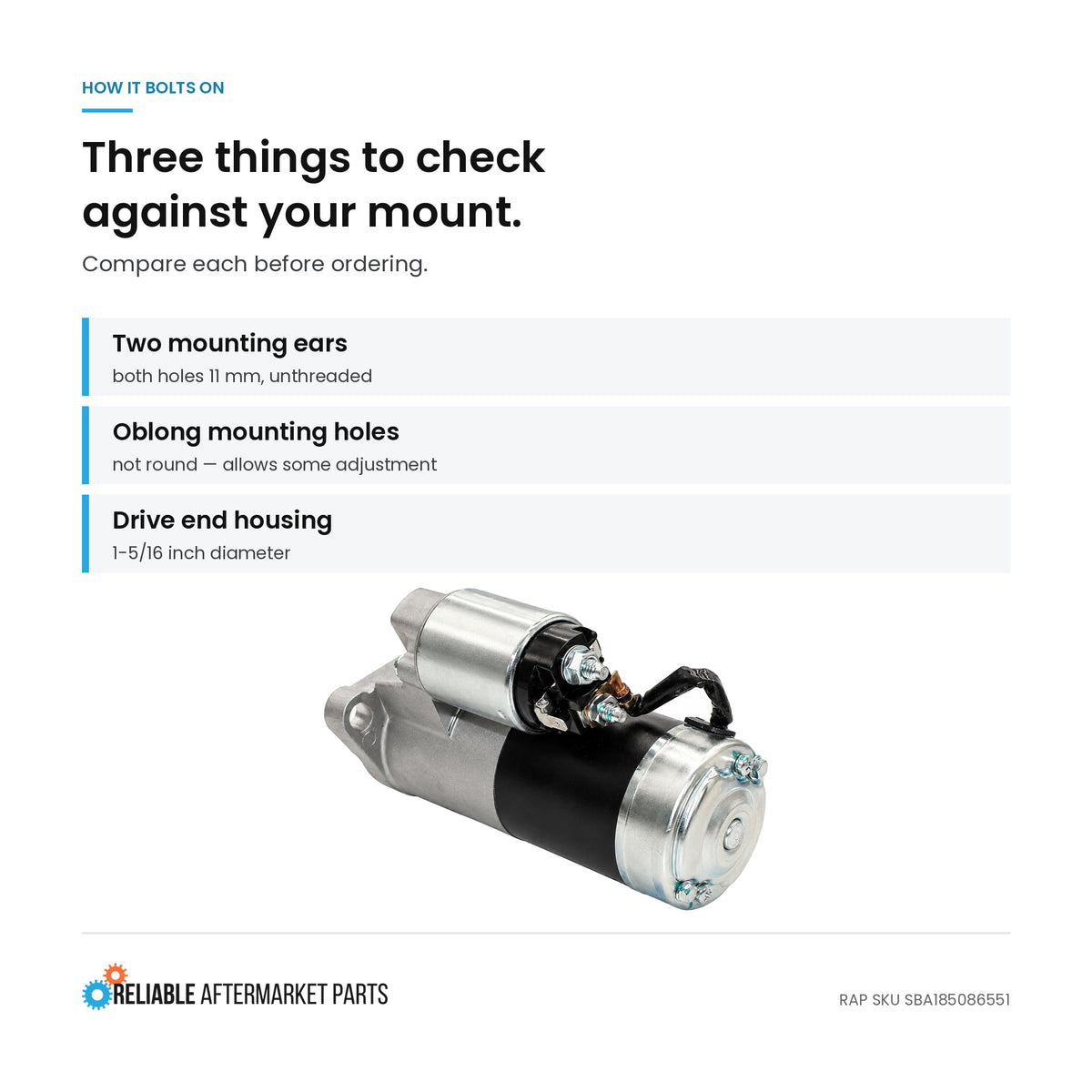 12V Starter Fits Case/International Harvester Replaces SBA185086290