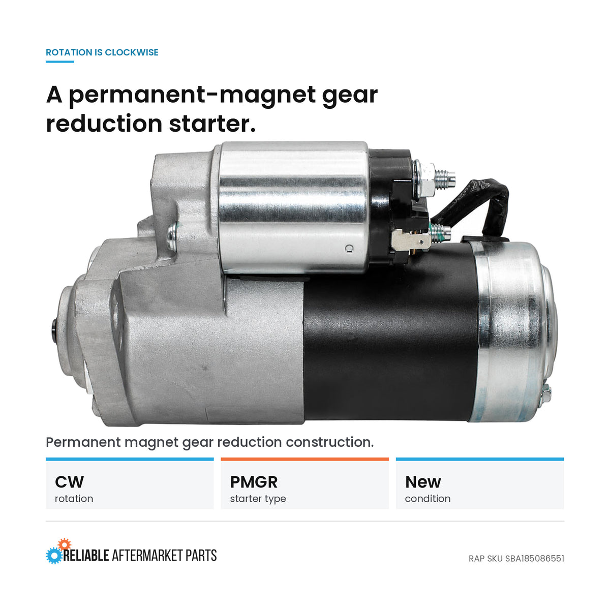 12V Starter Fits Mahindra Replaces SBA185086290