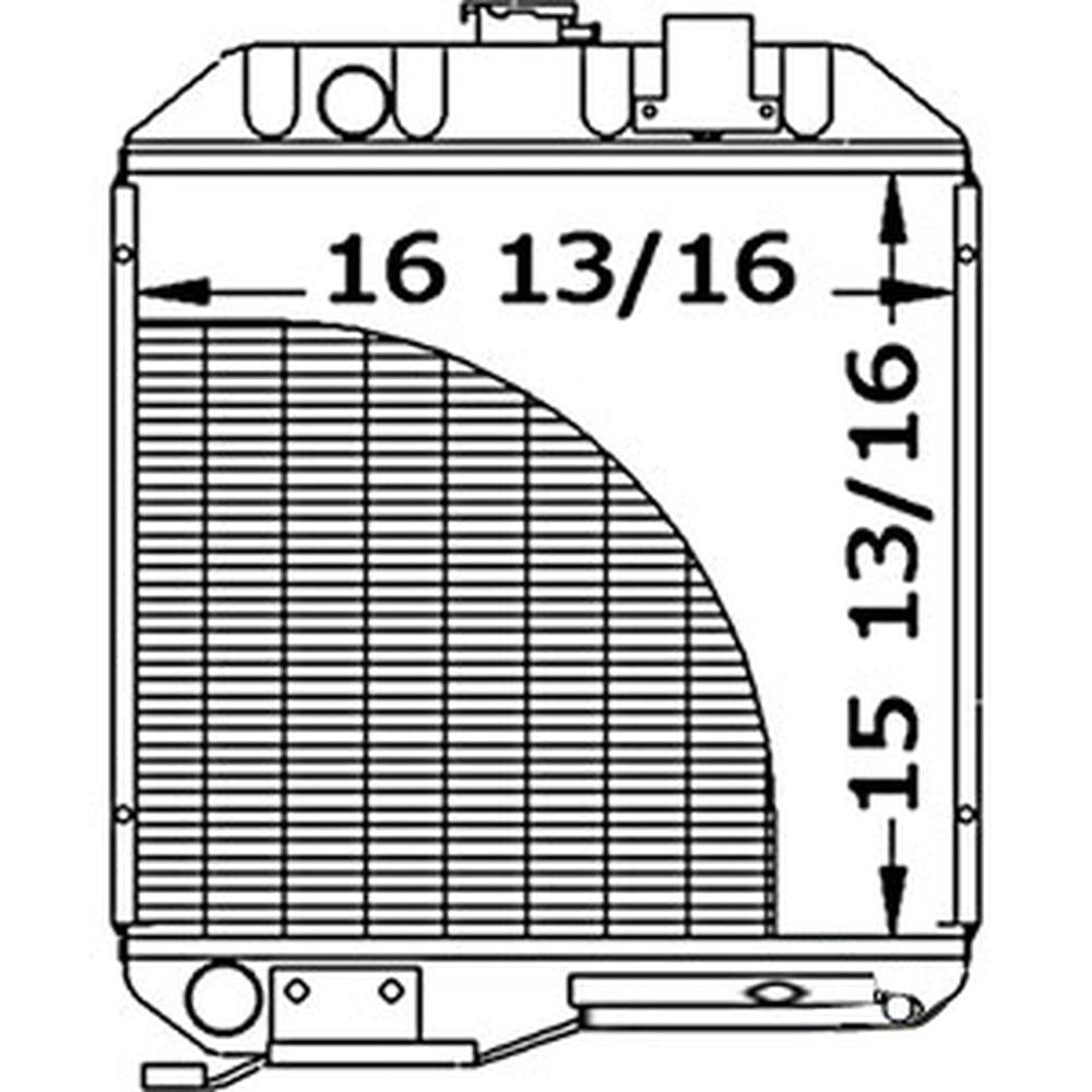 One Radiator Fits Ford 1715 SBA310100630