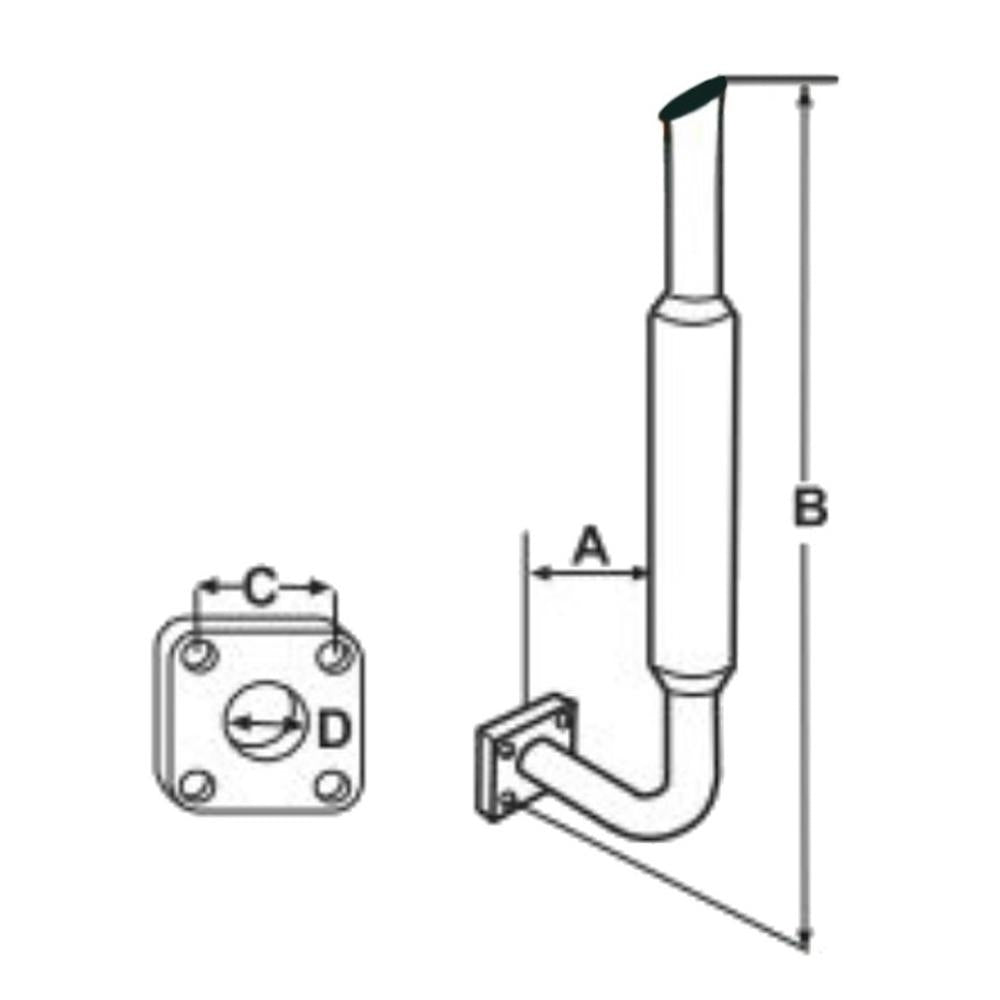 Vertical Muffler Fits Ford Compact Tractor SBA314010111 1700