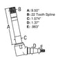 SBA330302010 Right Hand Spindle Fits Ford New Holland Tractor 1720 1920