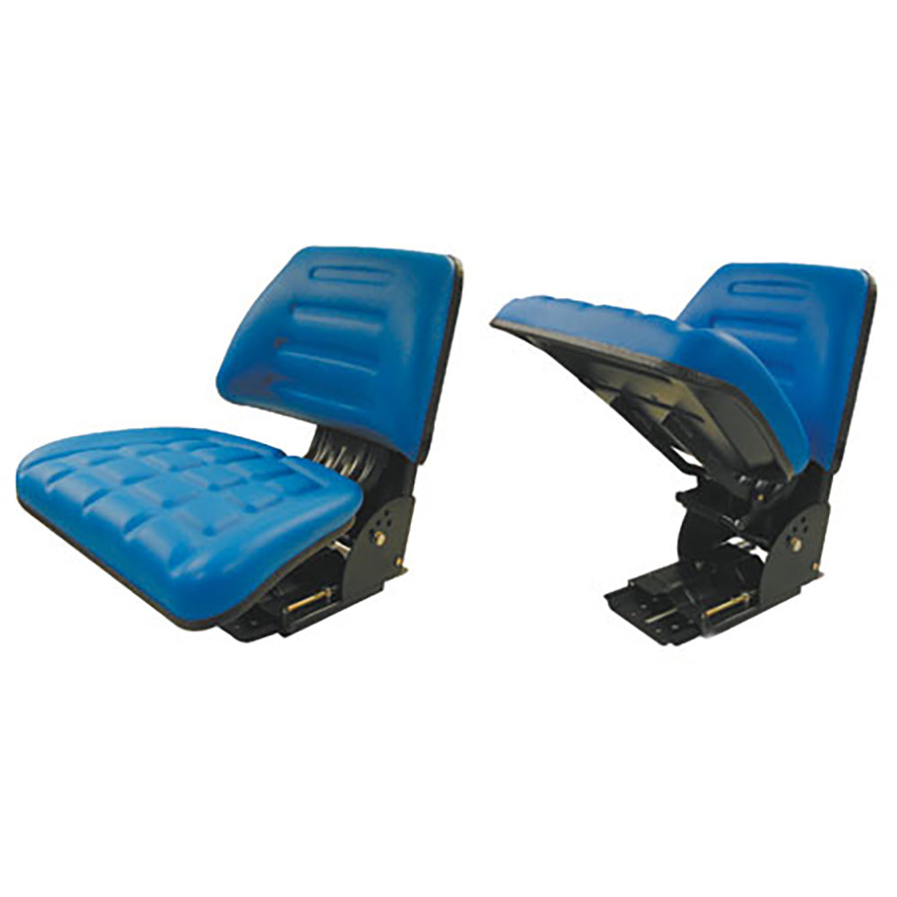 TF222BU Blue Trapezoid Back Full Suspension Flip-Up Seat Fits Ford Fits New Holl