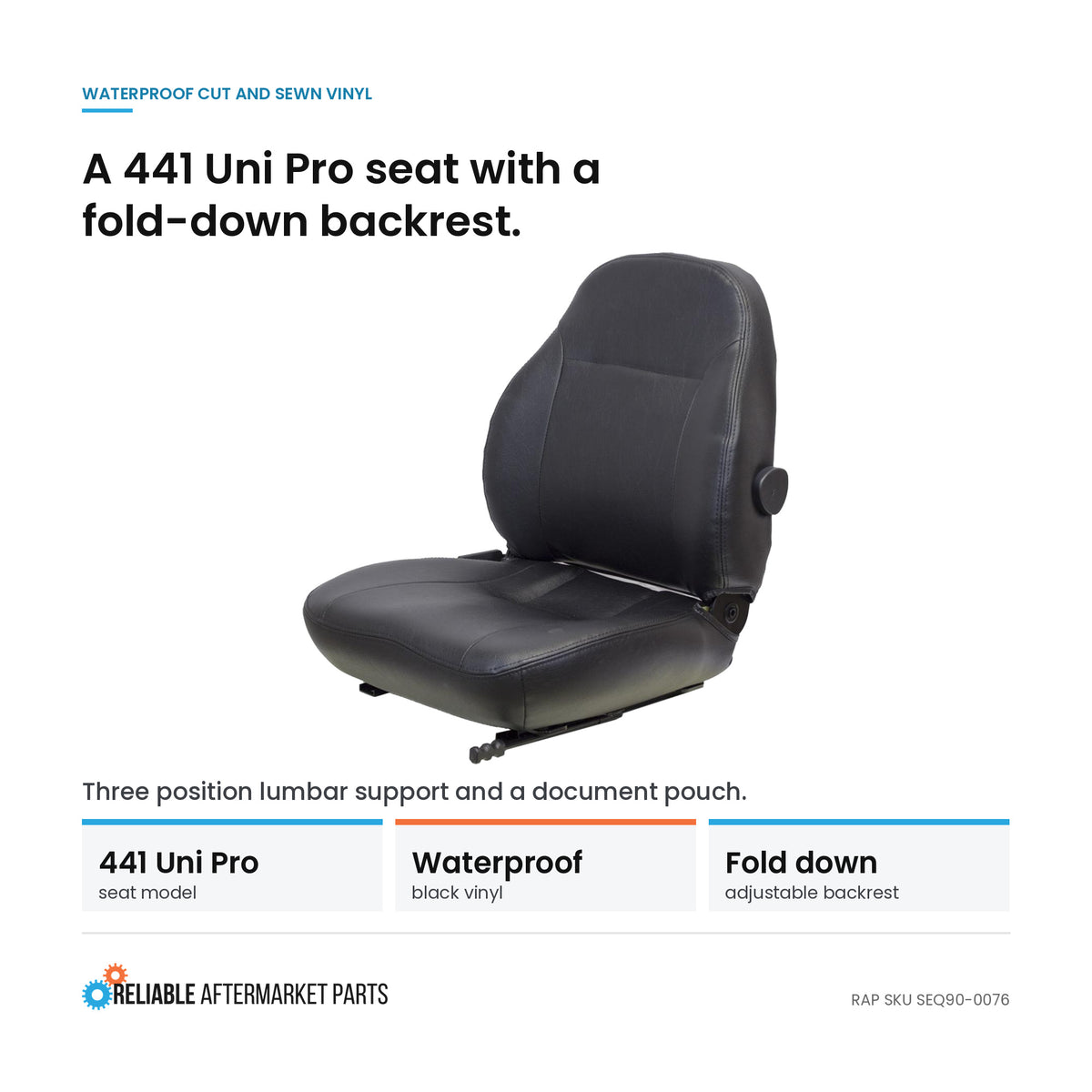 Seat Fits Dixie Chopper Replaces 40100-W