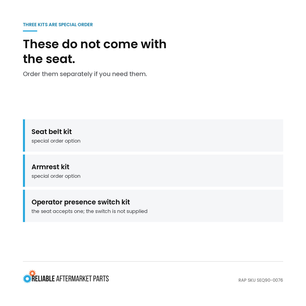 Seat Fits Dixie Chopper Replaces 40100-W