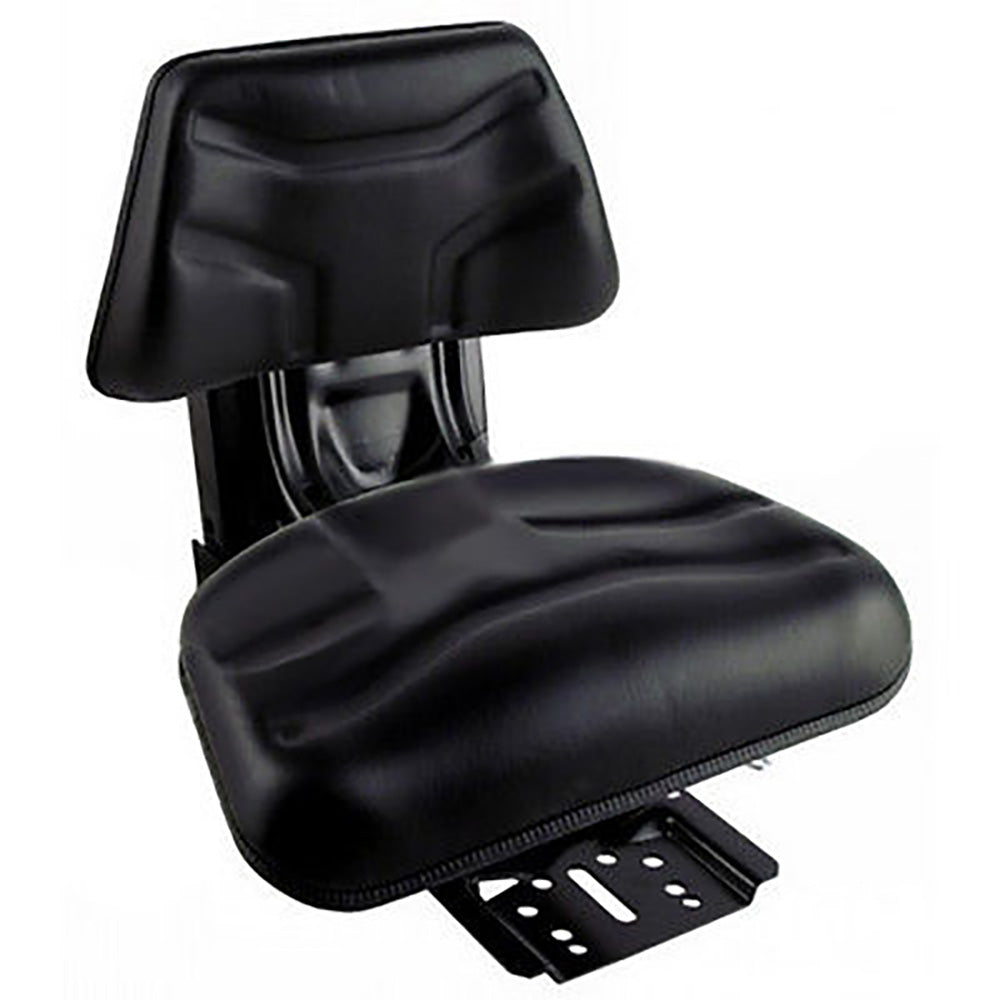 S830689E Black Vinyl Flat Back Seat w/ Mechanical Suspension 611 1190 1194