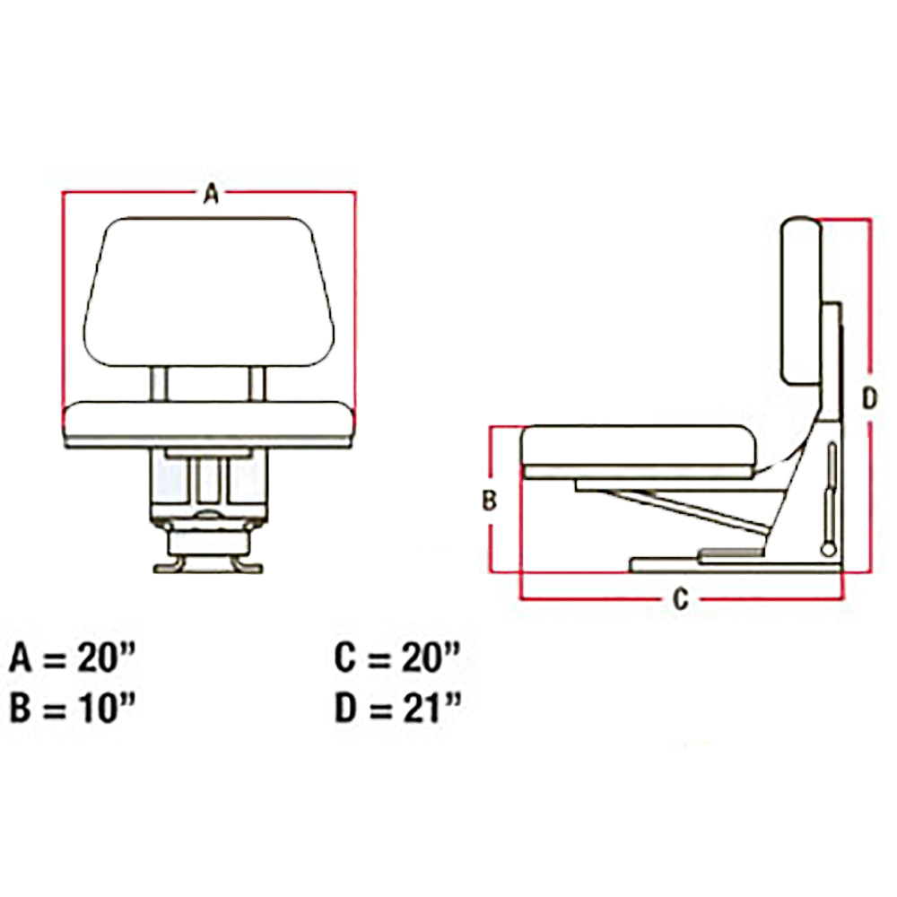 Blue Tractor Suspension Seat Fits Ford New Holland 3300 3910 3930 6000 7610
