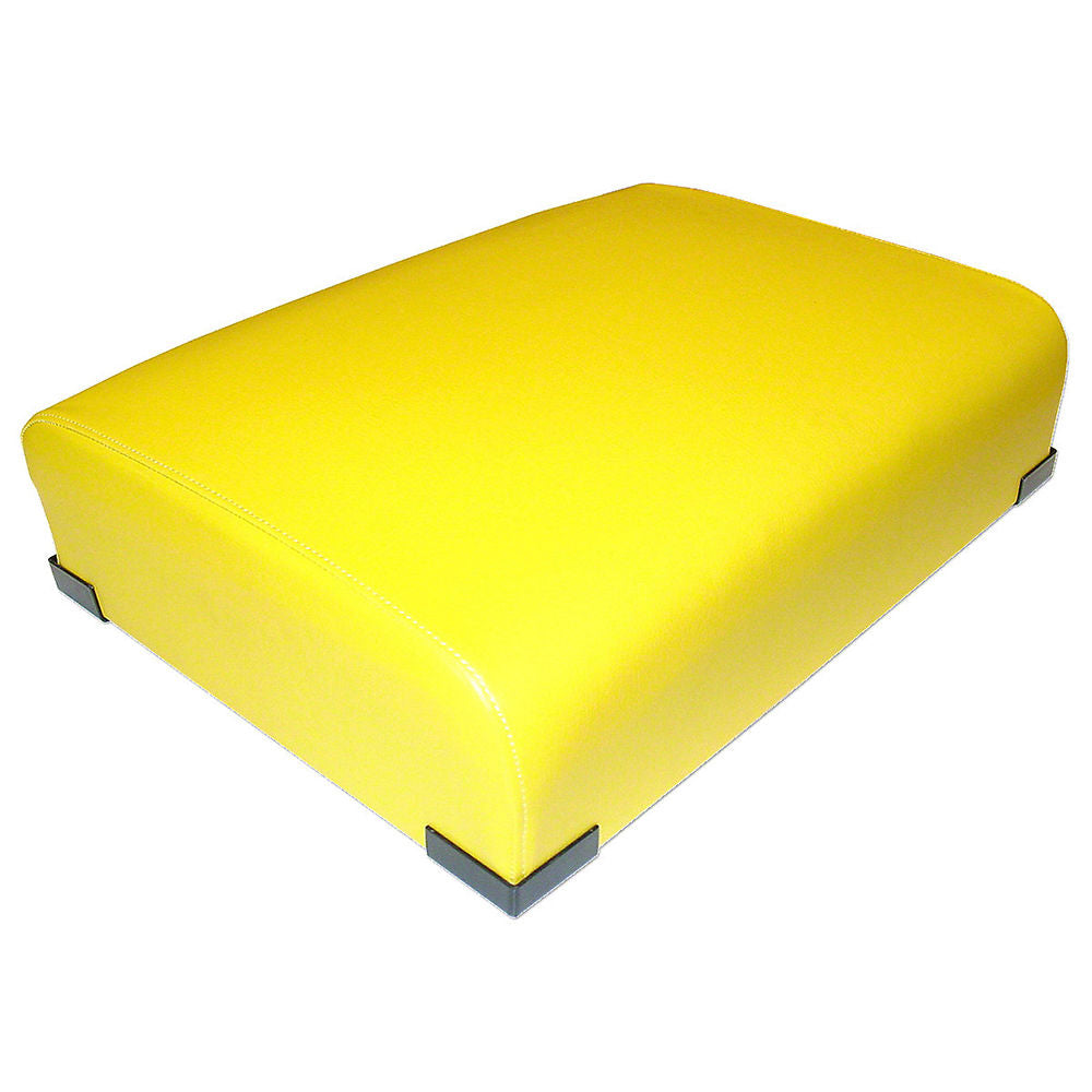 Seat Cushion Wood Backed Vinyl Yellow 19-1/2" x 14-3/4" - Fits John Deere 830 82