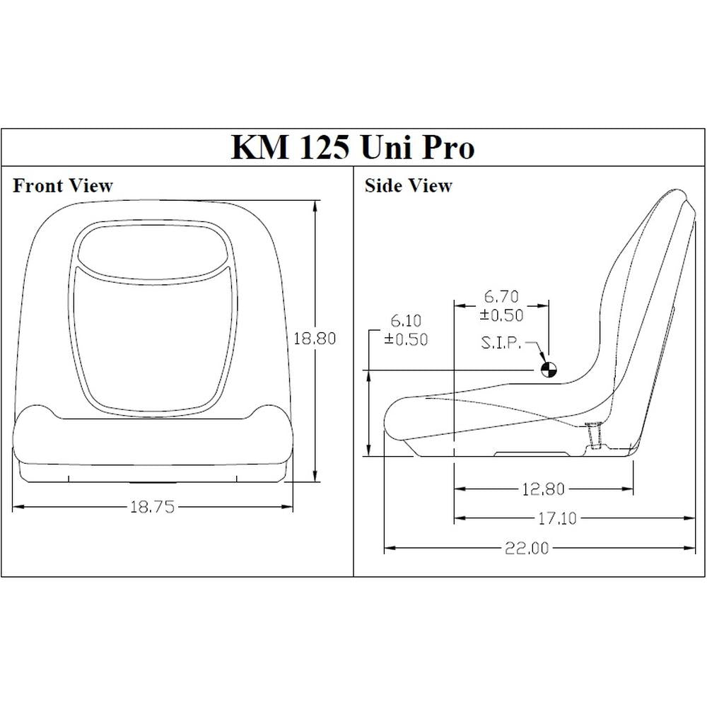 Seat Fits Genie Telehandler Lull Lift GTH-636 GTH-636C GTH-644 GTH-842 GTH-844
