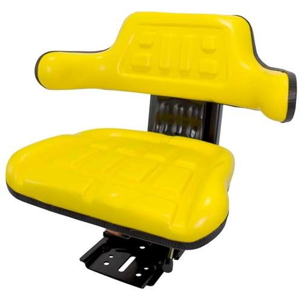 Yellow Waffle Style Tractor Suspension Seat Fits John Deere 820 830 1030 1040