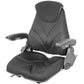 Black Cloth Seat Fits Tractor Lawn Mower Skidsteer Loader Forklift Backhoe Dozer
