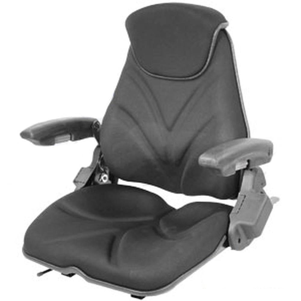 Black Cloth Seat Fits Tractor Lawn Mower Skidsteer Loader Forklift Backhoe Dozer