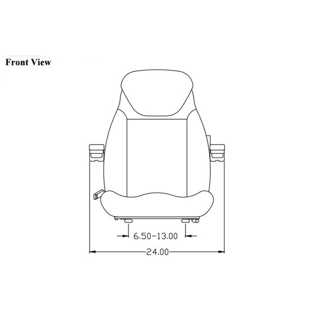 Black Cordura Fabric Seat Assembly Fits Ford/New Holland Replaces SEQ90-0168