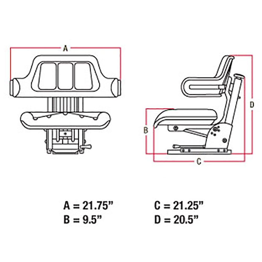 Yellow Universal Wrap Around Seat Fits Universal Products Replaces W333YL