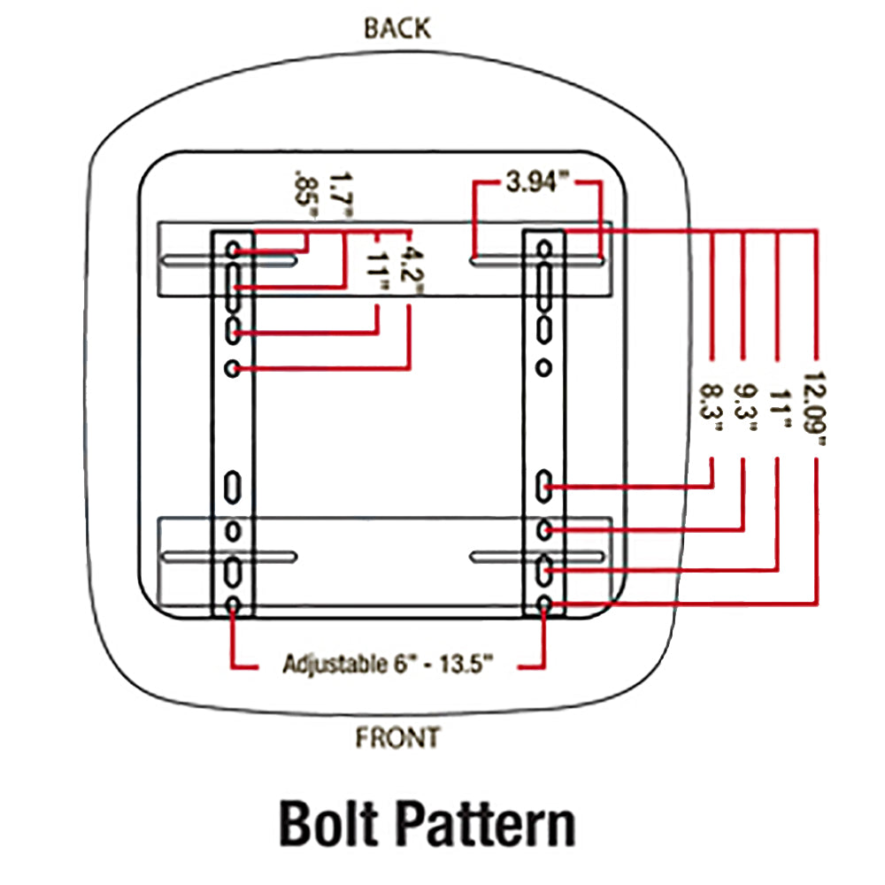 Universal Vinyl Black Seat For Riding Mower Tractor Skid Steer Loader Backhoe