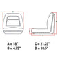 LGT100GR Gray Tractor Seat Fits John Deere Several