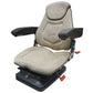 Air Ride Tractor Seat Assembly Head Rest Armrests Lumbar Brown Fabric FAA1220
