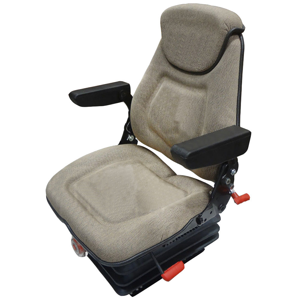 FAM1273 Brown Fabric Mechanical Suspension Seat Assembly Fits Massey Ferguson