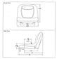 Yellow Seat Fits John Deere F510 240 245 260 265 285 325 335 345 415 425 AM12366