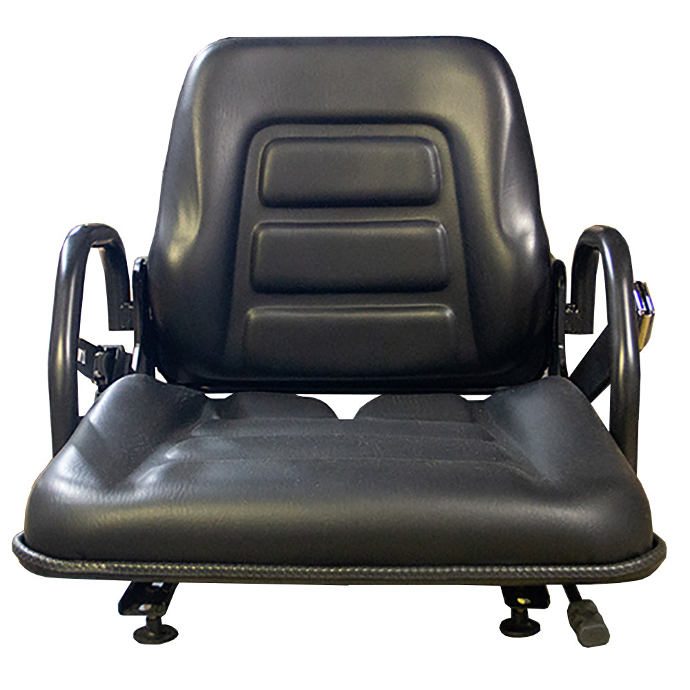 Black Universal Fold Down Seat 3550 Series For Zero-Turns & Industrial Equipment