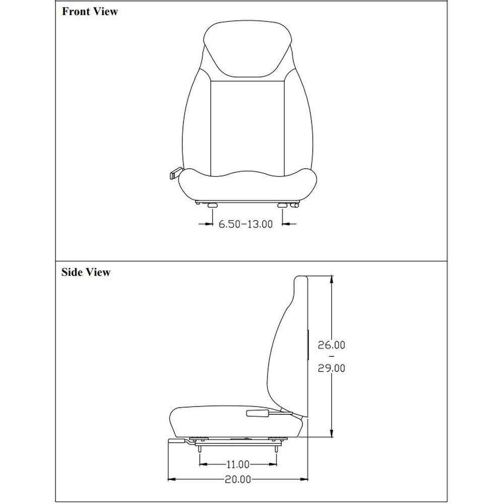 Replacement Yellow Seat w/Armrests Fits John Deere Z810A Z850A Z910A Z925A Z960A