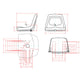 Blue Seat Fits Ford 1200 1300 1500 1510 1600 1700 1710 1900 1910 Compact Tractor