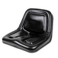 Black Deluxe High-Back Steel Pan Seat Fits Universal Products Replaces 135001BK