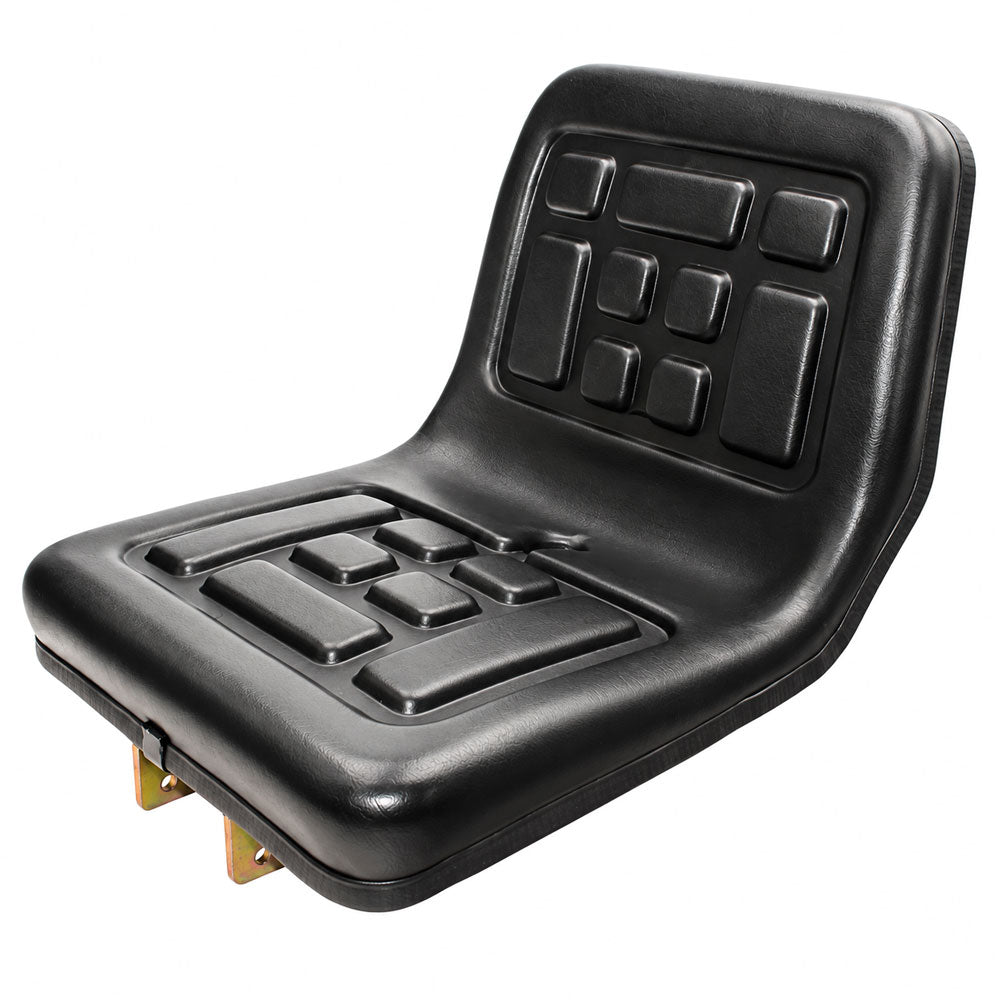 Seat with Flip-Type Brackets Fits White, Steel Pan with Vinyl Covered Cushion