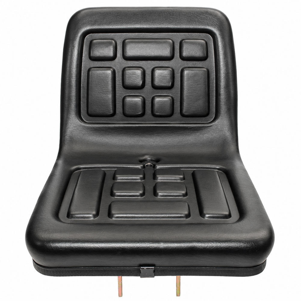 Seat with Flip-Type Brackets Fits White, Steel Pan with Vinyl Covered Cushion