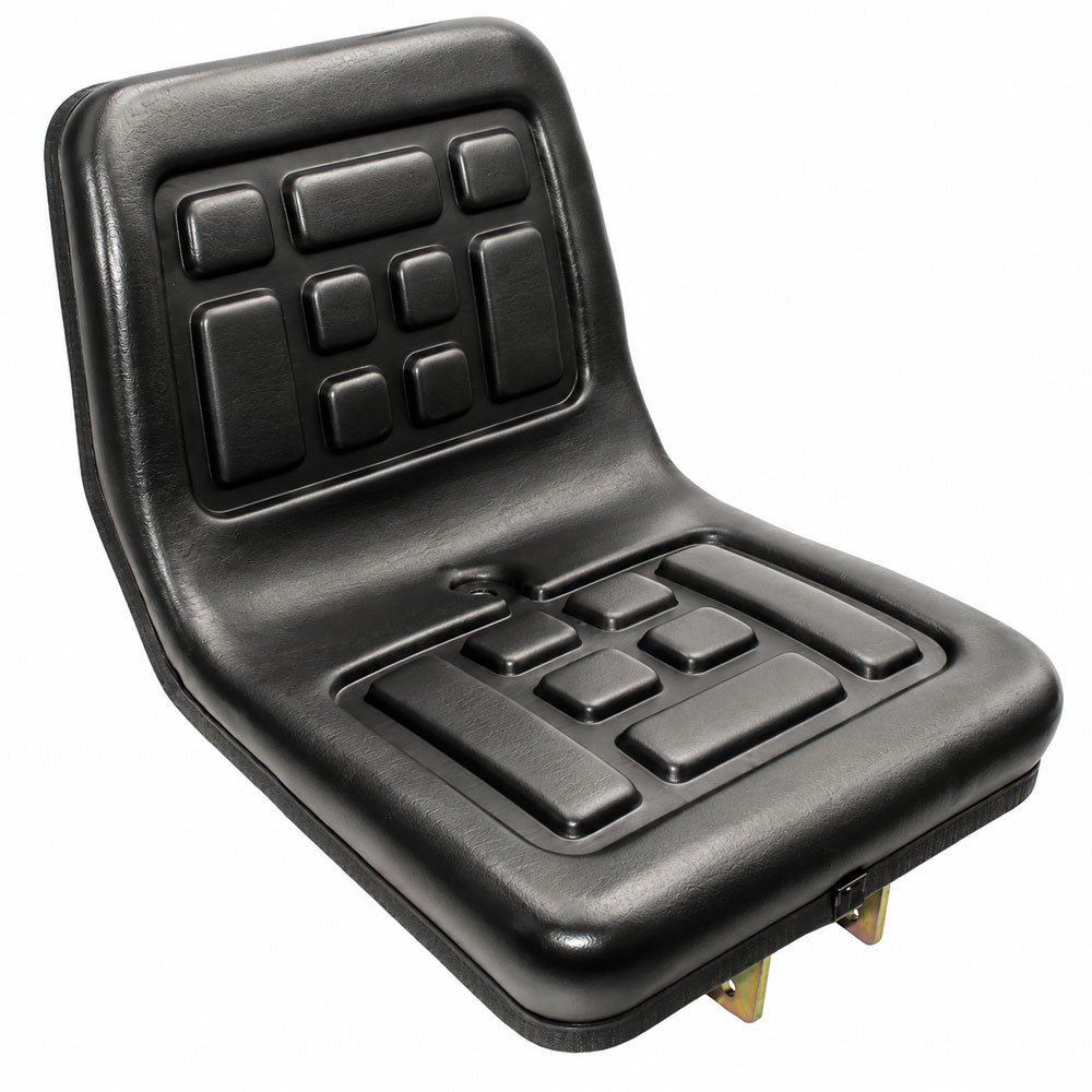 Seat Compact Tractor Polyurethane with Flip Brackets Black fits Yanmar Fits Ford
