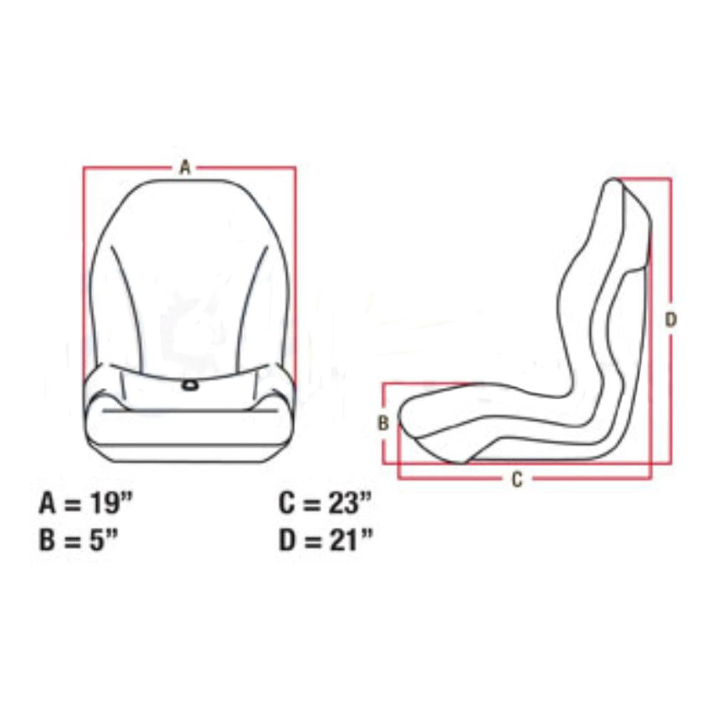 Gray Vinyl Seat Fits Bobcat Replaces LGT125GR