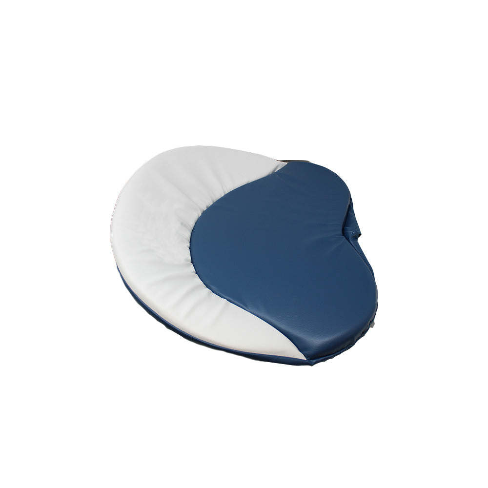 Tractor Seat Cushion Fits Ford Tractors (Blue / White) with a Steel Pan-Style Se