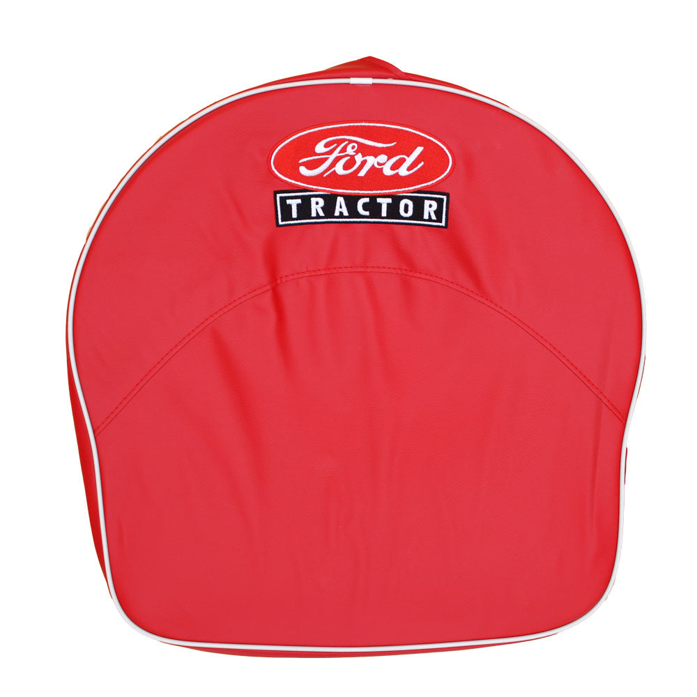 Red Vinyl Seat Cushion w/ Fits Ford Script Logo Fits Ford Replaces SEQ90-0535