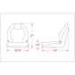 790501 Yellow 19" Wide x 21" High x 23" Deep Ultra High Back Seat Fits Case