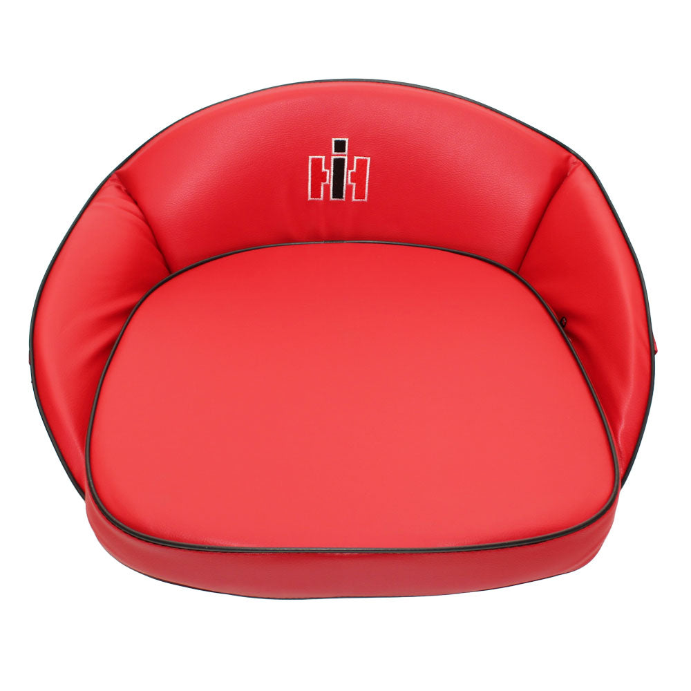 SEQ90-0554 Red Deluxe Seat Cushion with Logo Fits Case/International Harvester