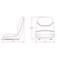 Black Seat Fits Case Backhoe Loader 580C 580D 580E 580L 580M Skid Steer Loader