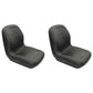 (2) Black XB180 High Back Seats Fits John Deere Gators