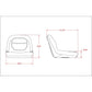 Aftermarket Replacement Low Back Black Seat Has Multiple Mounting Patterns