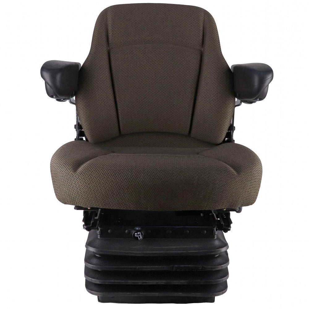 Mid Back Seat Brown Fabric w/ Air Suspension Fits John Deere 7200 7210 7220