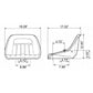 Bucket Seat Fits Allis Chalmers Tractors 4650, 4660, 5650, 5660, 5670