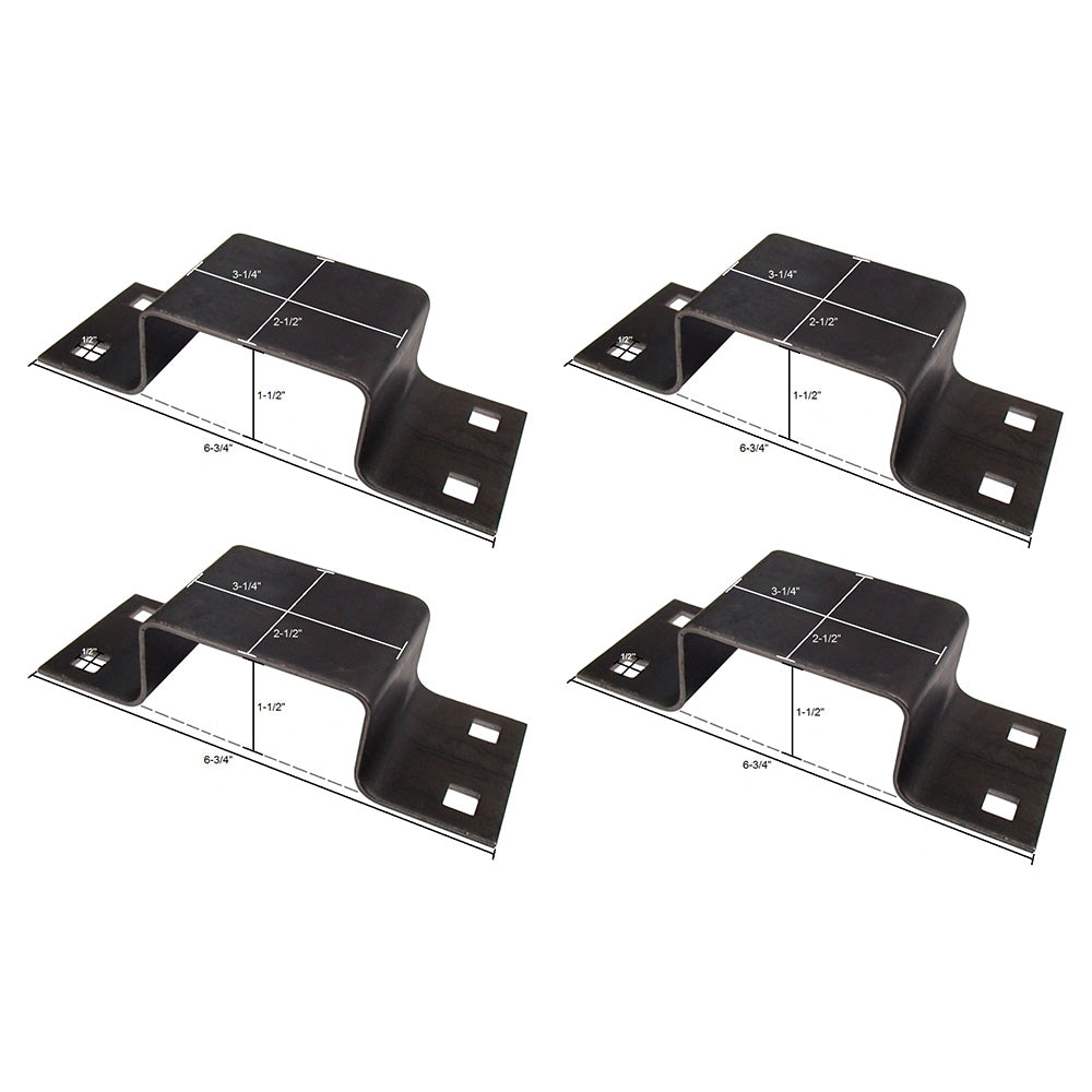 (4) Bolt On Stake Pockets Trailer Truck 12 Gauge Board Holder B-2373G
