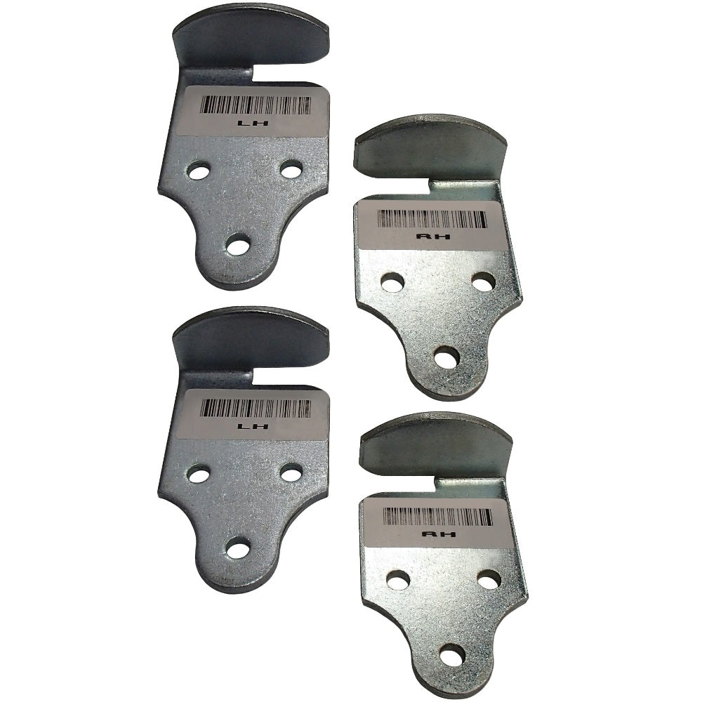 (4) Trailer Utility Wood Sides Latch Rack Stake Body Gates Corner Brackets Set