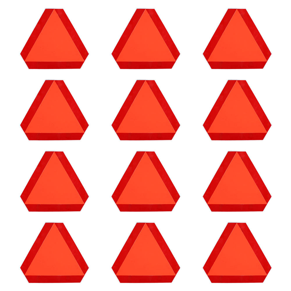 SHN20-0244 Set of 12 Slow Moving Vehicle Signs 16" x 14" with Aluminum Backing